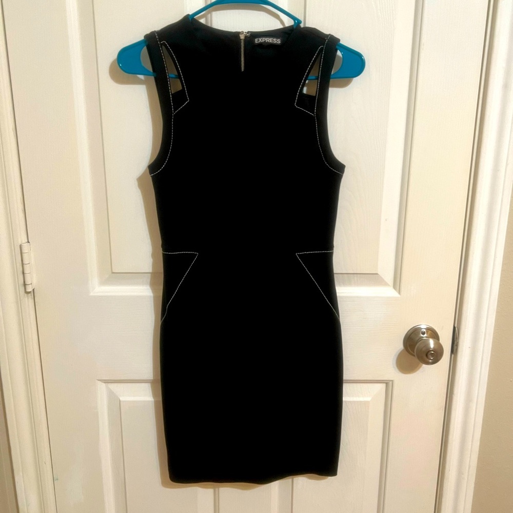 Express Black Cut Out Mini Dress Size XS